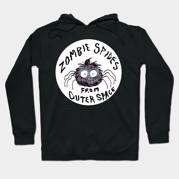 Zombie Spiders From Outer Space Buddy Hoodie by Groovy Ghoul